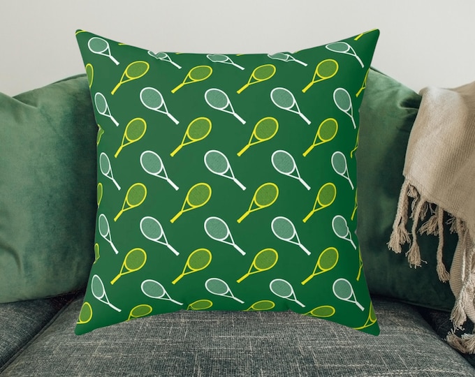 Tennis Pillow Tennis Gift Idea Tennis Home Decor Tennis Decor Tennis Accessories Tennis Coach Gift For Tennis Lover Tennis Throw Pillow Gift