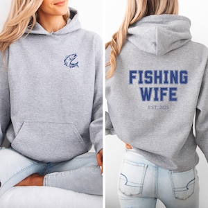 Fischen Frau Hoodie Fischen Sweatshirt für sie Bootfahren Geschenk Fischen See Ozean Abenteuer Pullover Fischen Liebhaber See Sweatshirt