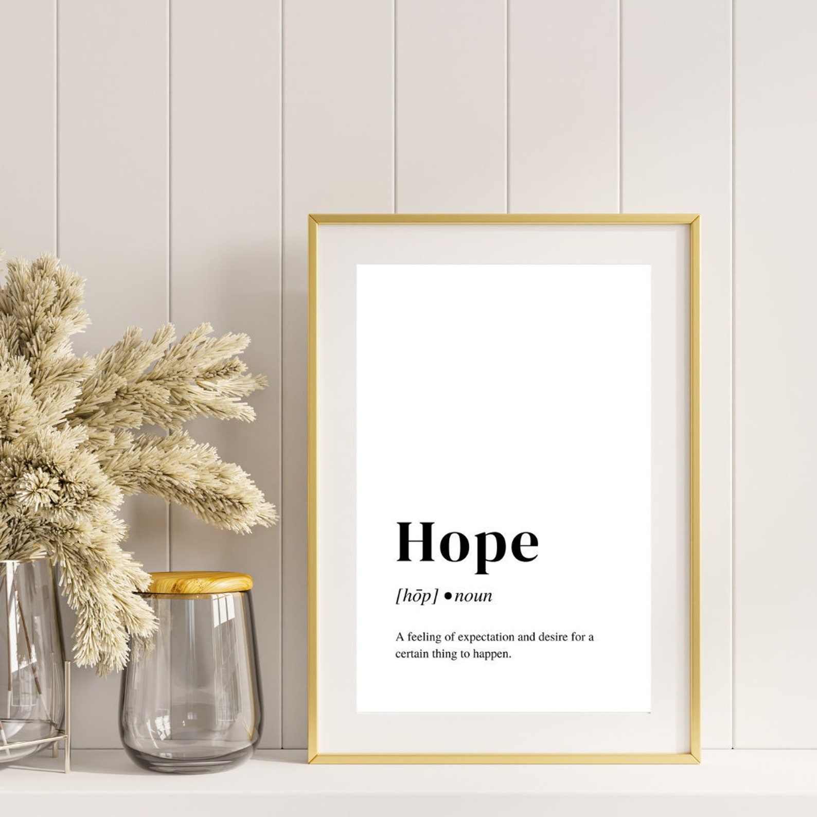 Hope Definition Art Print Hope Wall Art Words Hope Wall Decor Hope