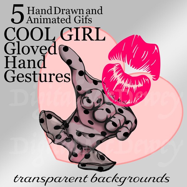 Girlie/Flirty/Fun HandGestures/Notability/Canva/Digital Stickers/social media/blogs/digital planners/invitations/clipart