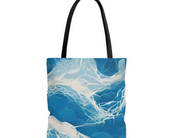 Tote, Bag, ocean, blue, waves