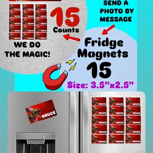 Custom 15 photo magnet,  Custom Pet magnets Birthday gift, Dog Birthday fridge magnet , Dog Birthday fridge decorations, gotcha day magnet