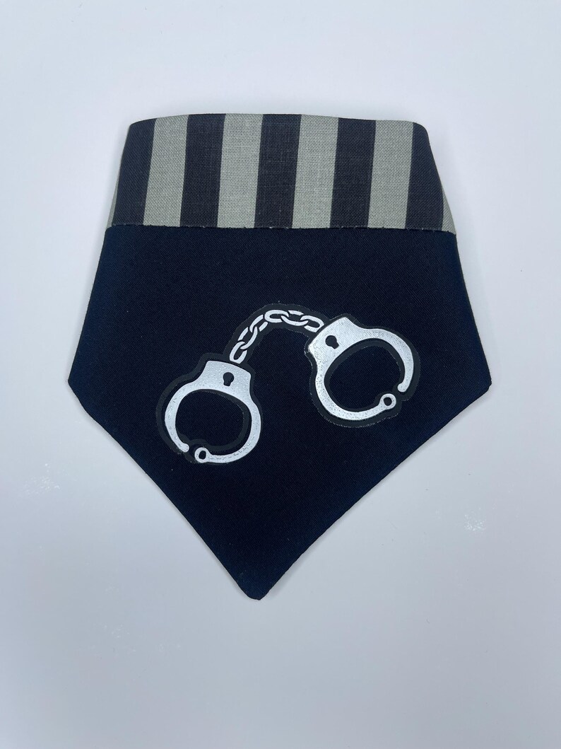 Personalized Sheriff & Convict Reversible Dog Bandana – Pet Costume - Etsy