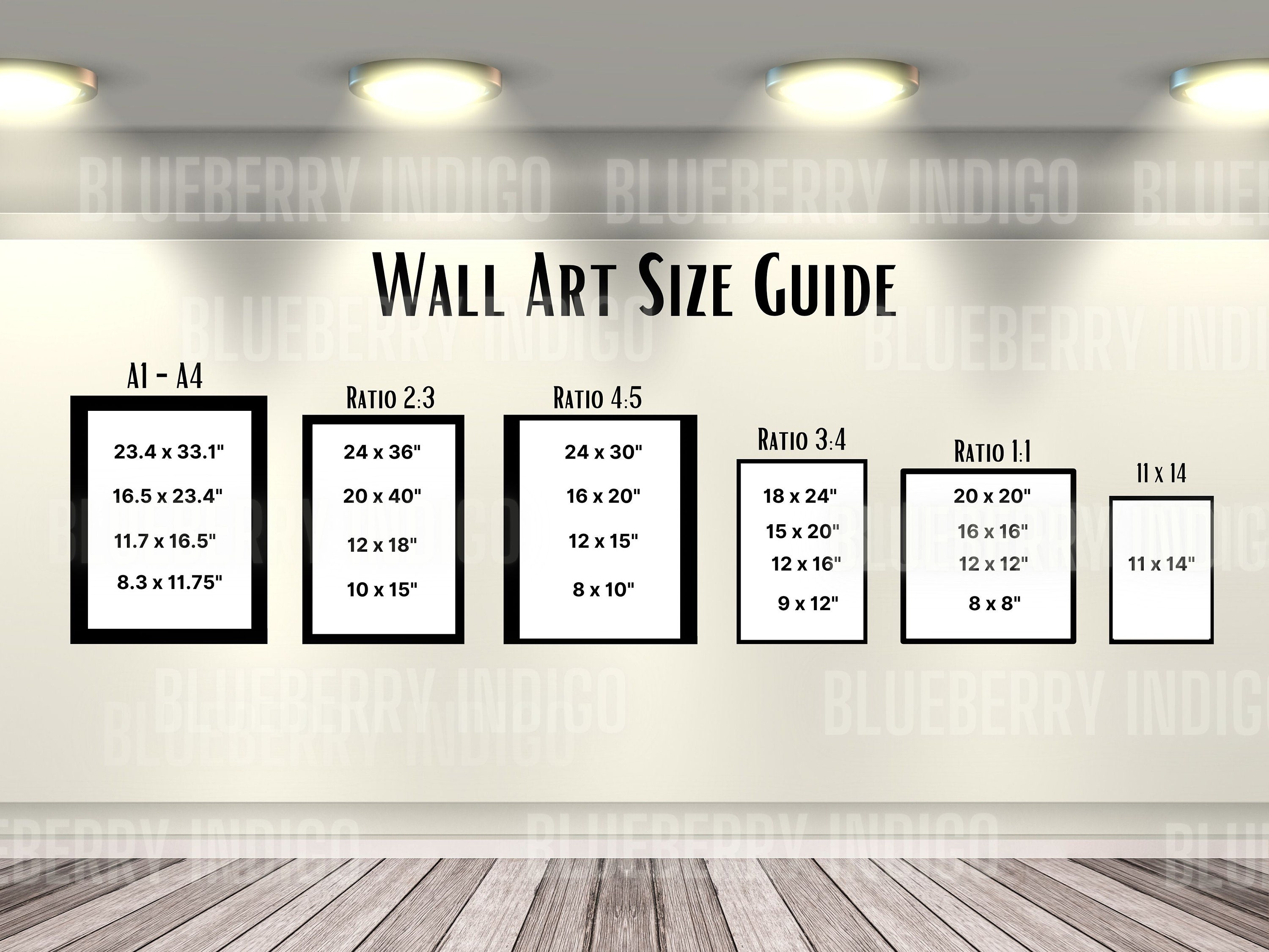 Wall Art Size Guide Picture Art Size Instructions Poster - Etsy
