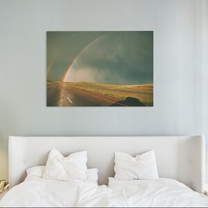 Digital Download Double Rainbow Travel Photo Print | U.S. Roadtrip, instant download | Printable wall art