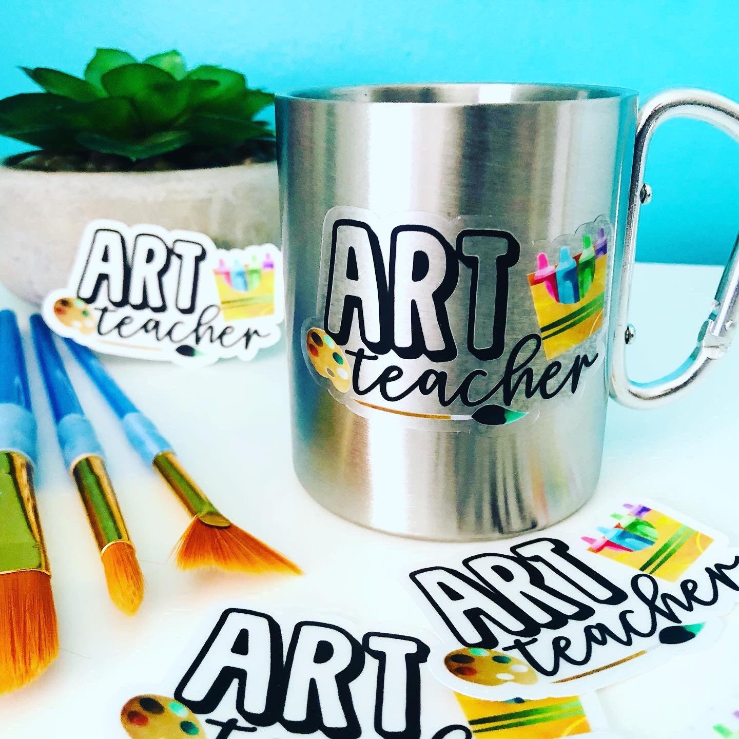 Art Pencil Case Art Binder Pouch Art Teacher Gift for Her Gift for