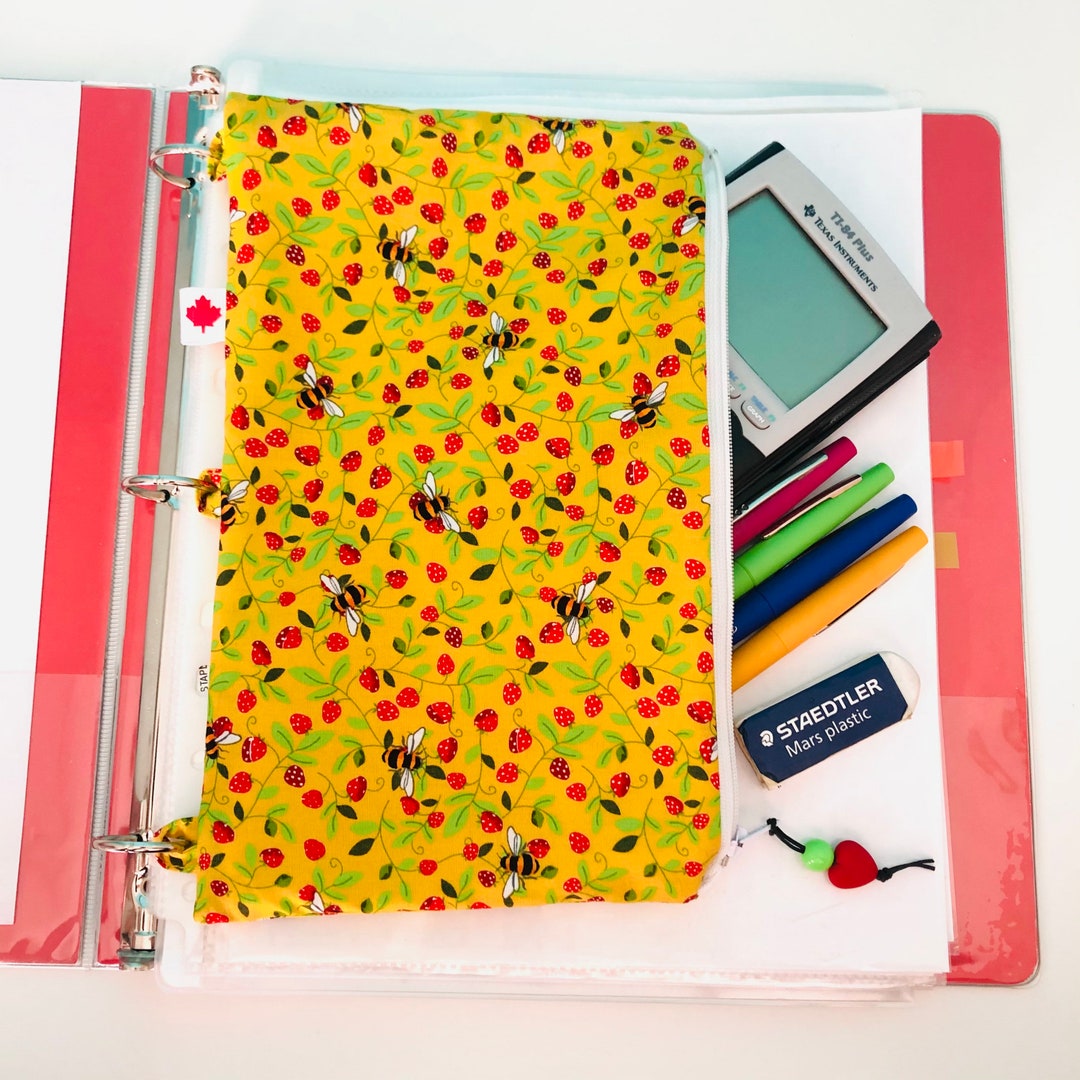 Pencil Case for Binder Organizer Student Gift for Her Student Etsy