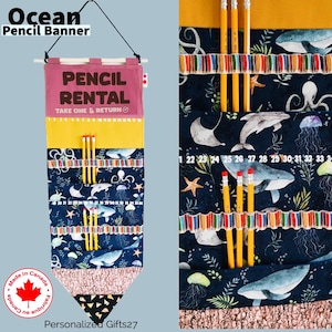 Pencil Holder Pencil Lending Station Classroom Organization Pencil Storage for Classroom Teacher Gift Art Room Pencil Storage Pencil Banner
