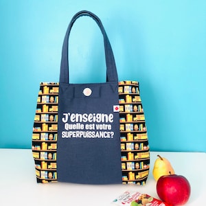 Teacher Lunch Bag French Teacher Bag French Teacher Gift Teacher Appreciation Teacher Gift for Her Fieldtrip Bag French Teacher Accessory