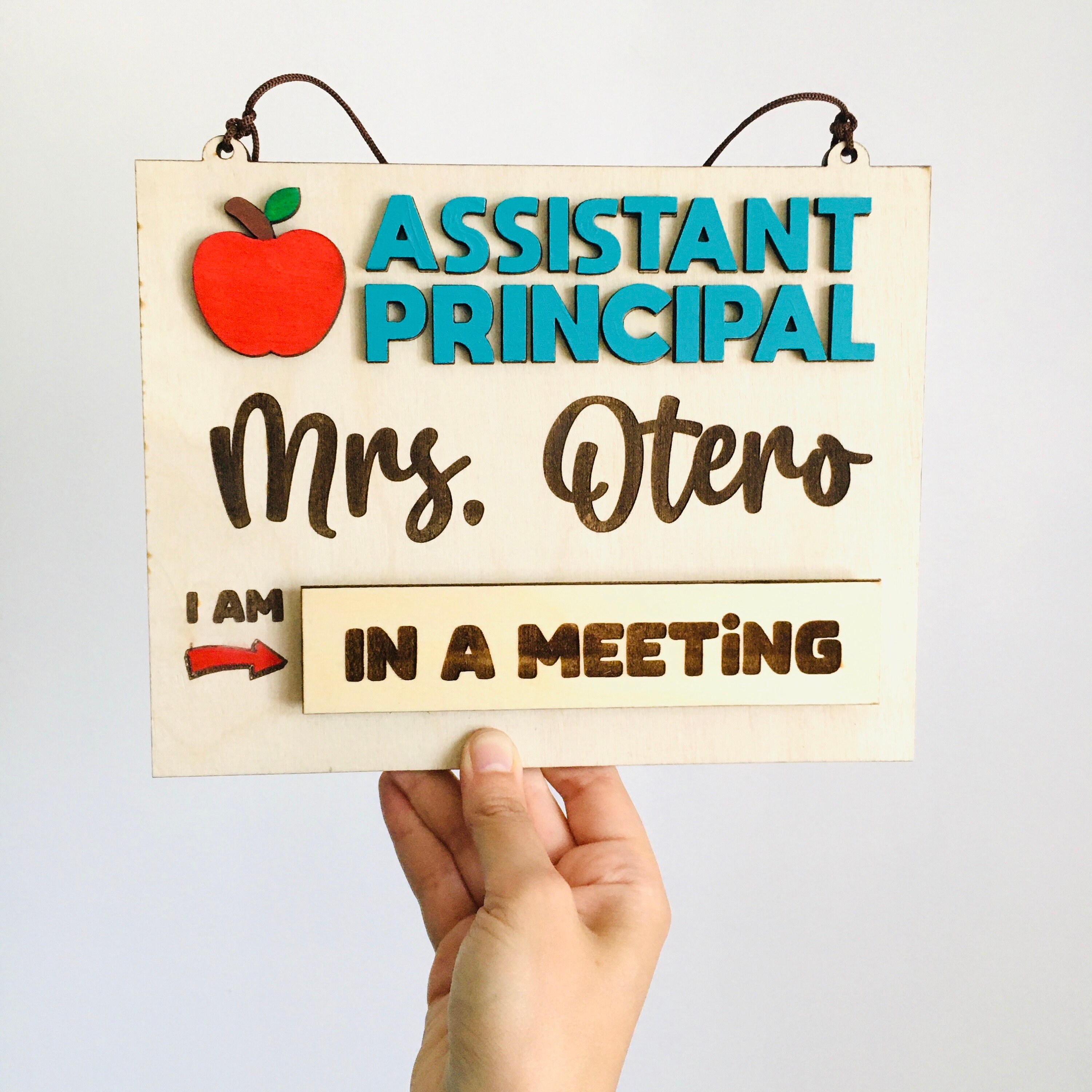 Assistant Principal Office Door Sign School Principal Name Sign Gift for Him Principal Gift for Her Teacher Name Sign Vice Principal Sign