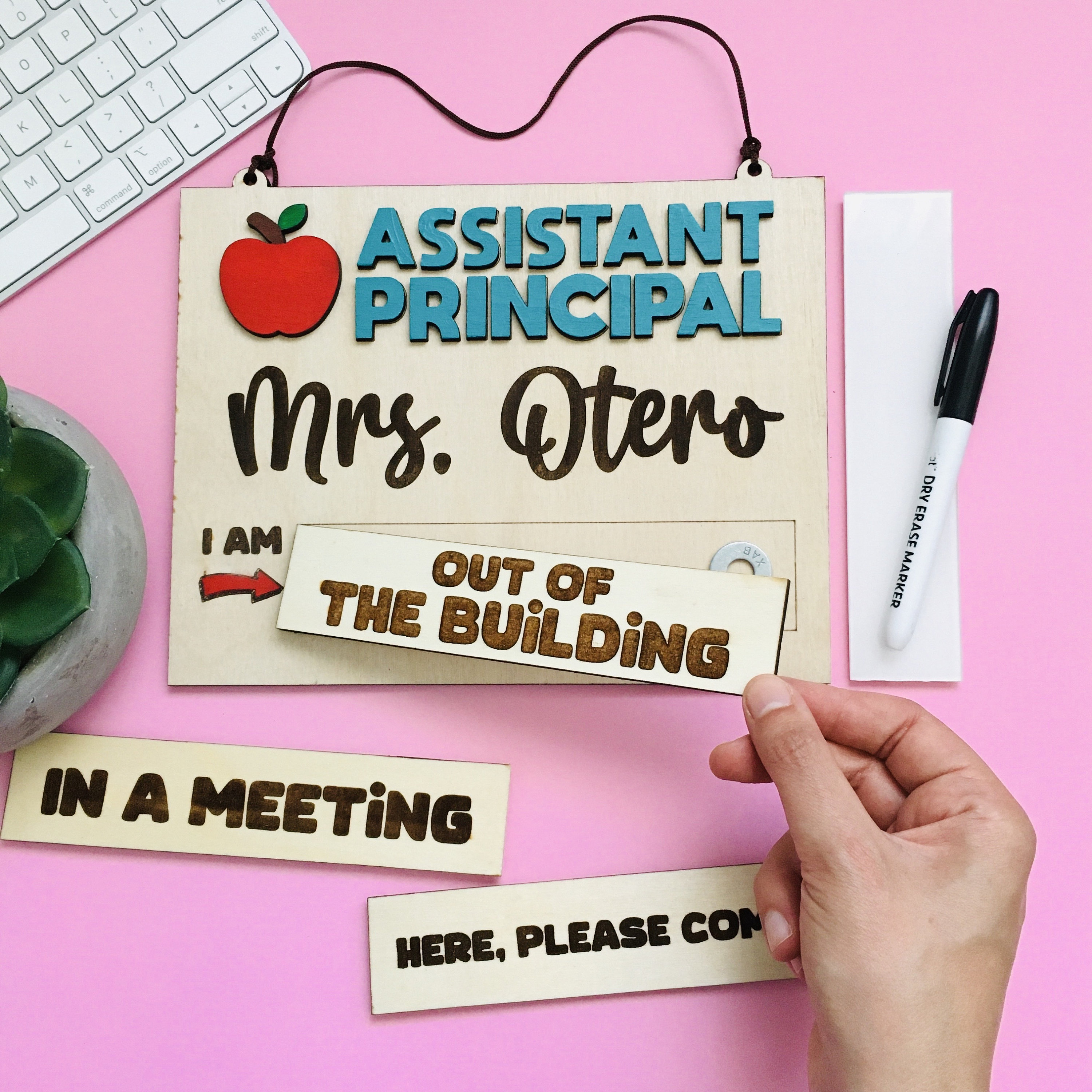 Assistant Principal Office Door Sign School Principal Name Sign Gift for Him Principal Gift for Her Teacher Name Sign Vice Principal Sign
