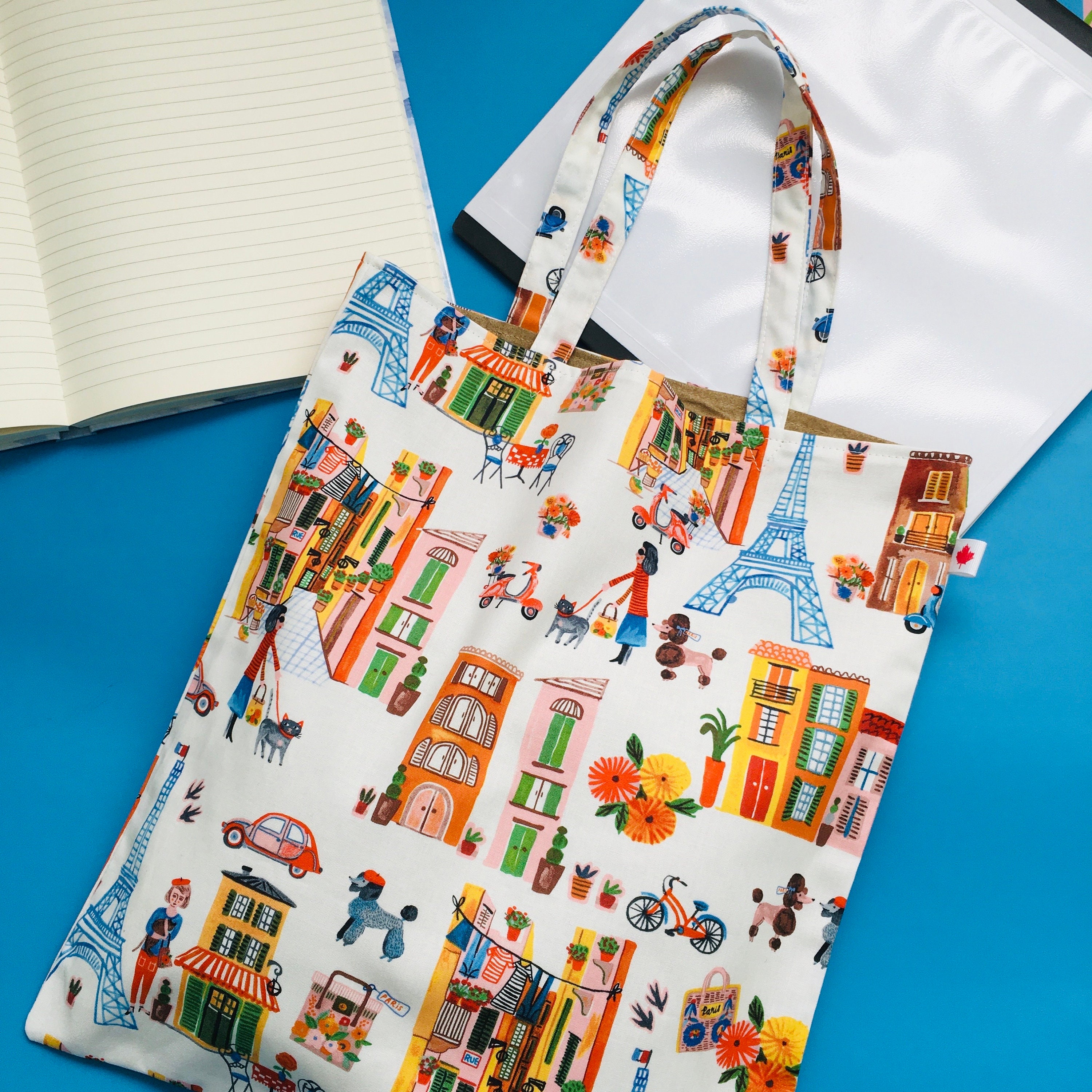French Teacher Tote Bag Teacher Bag Eifel Tower Bag Gift for Her Women Tote Bag French Style Bag French Teache Gift French Teacher Appreciat