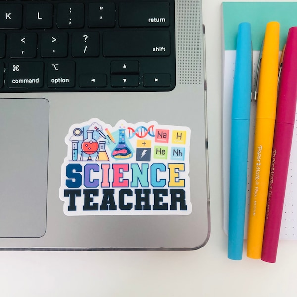 Science Teacher Sticker Laptop Science Teacher Gift for Her Male Teacher Gift for Him Science Decal Mug