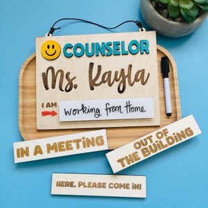 Counselor Office Door Sign Counselor Name Sign Gift for Him School Counselor Gift for Her Counselor Name Sign Counselor Sign Office Decor