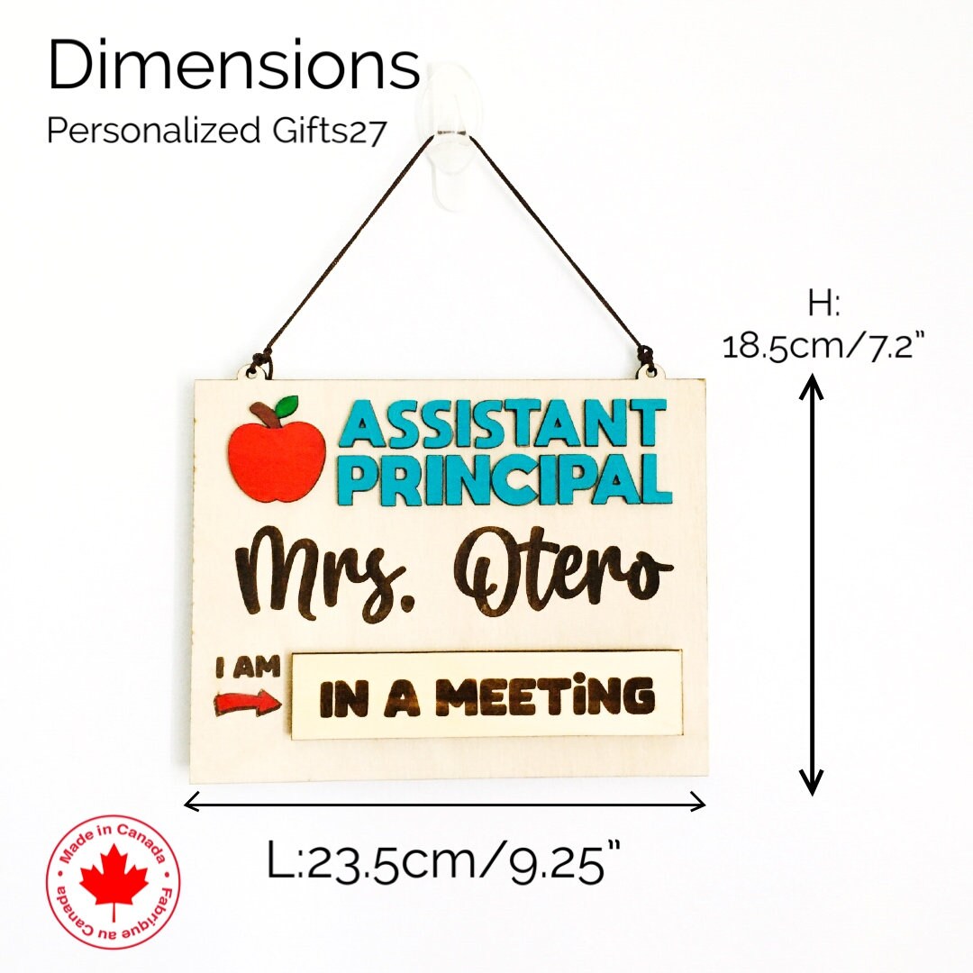 Assistant Principal Office Door Sign School Principal Name Sign Gift for Him Principal Gift for Her Teacher Name Sign Vice Principal Sign
