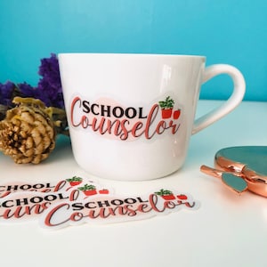 School Counselor Gift for Her Counselor Sticker Mug Decal School Staff Appreciation Gift