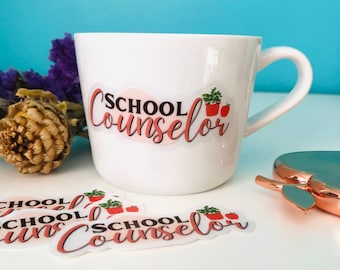 School Counselor Gift Sticker: Waterproof Vinyl Decal