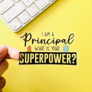 Principal Gift for Him Principal Sticker for Laptop Gift for Her Teacher Sticker School Staff Appreciation Gift