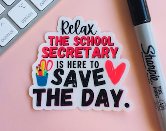 School Secretary Vinyl Sticker - Employee Appreciation Gift