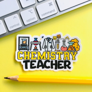 Chemistry Teacher Sticker Laptop Science Teacher Gift for Her Male ...