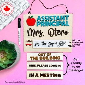 Assistant Principal Office Door Sign School Principal Name Sign Gift for Him Principal Gift for Her Teacher Name Sign Vice Principal Sign