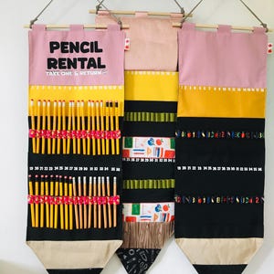 Pencil Holder Pencil Lending Station Classroom Organization Pencil Storage for Classroom Teacher Gift Art Room Pencil Storage Pencil Banner