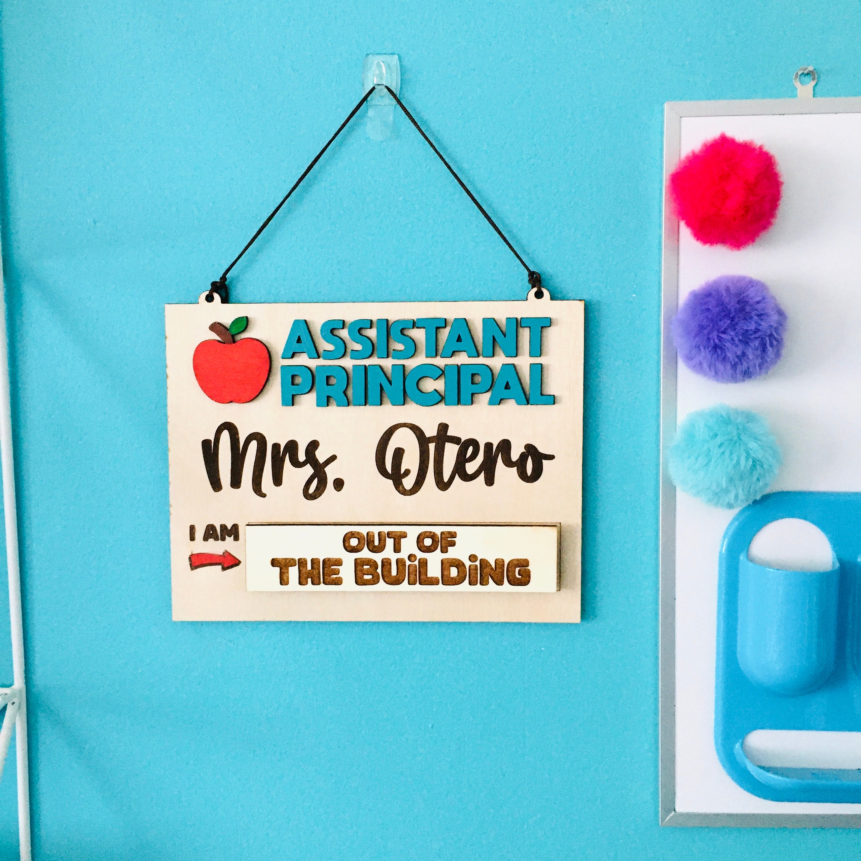 Assistant Principal Office Door Sign School Principal Name Sign Gift for Him Principal Gift for Her Teacher Name Sign Vice Principal Sign