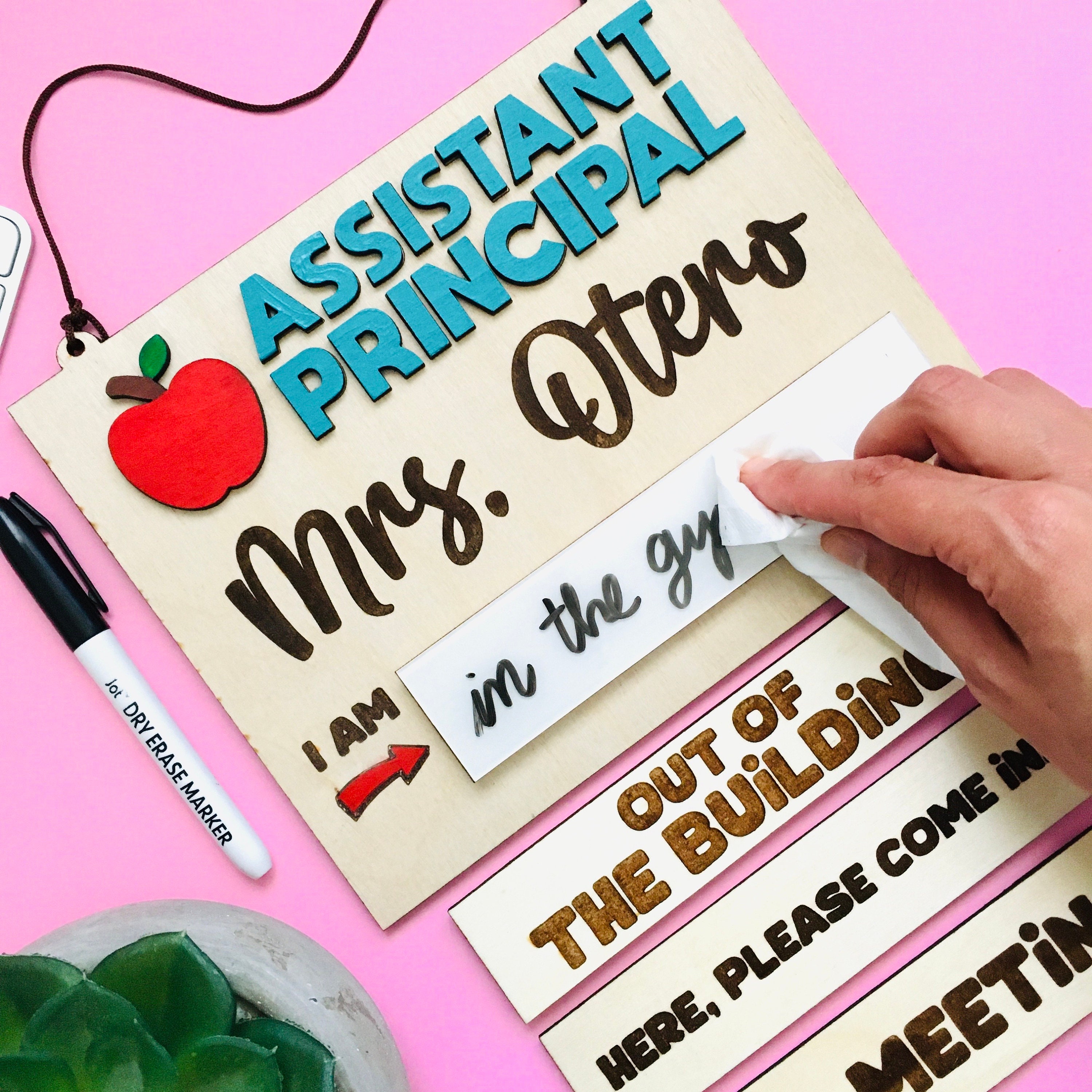 Assistant Principal Office Door Sign School Principal Name Sign Gift for Him Principal Gift for Her Teacher Name Sign Vice Principal Sign
