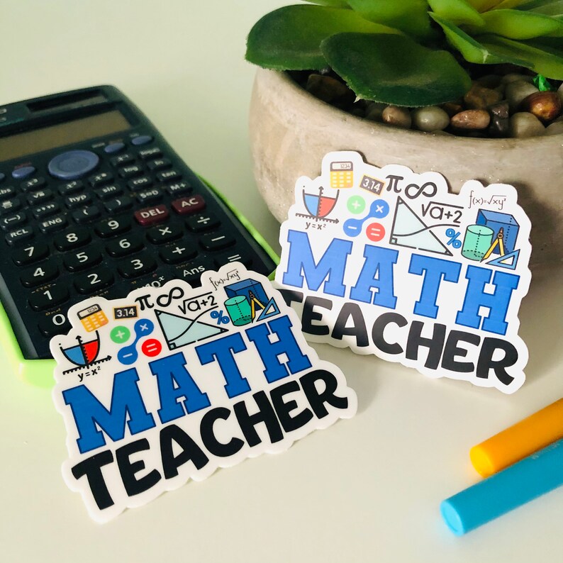 Math Teacher Sticker | Waterproof Vinyl Decal - Etsy