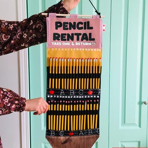 Pencil Holder Pencil Lending Station Classroom Organization Pencil Storage for Classroom Teacher Gift Art Room Pencil Storage Pencil Banner