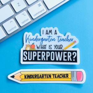 Kindergarten Teacher Sticker Gift For Teacher KG Mug Decal Teacher Appreciation Gift for Her Vinyl Laptop Sticker Teacher End of Year School
