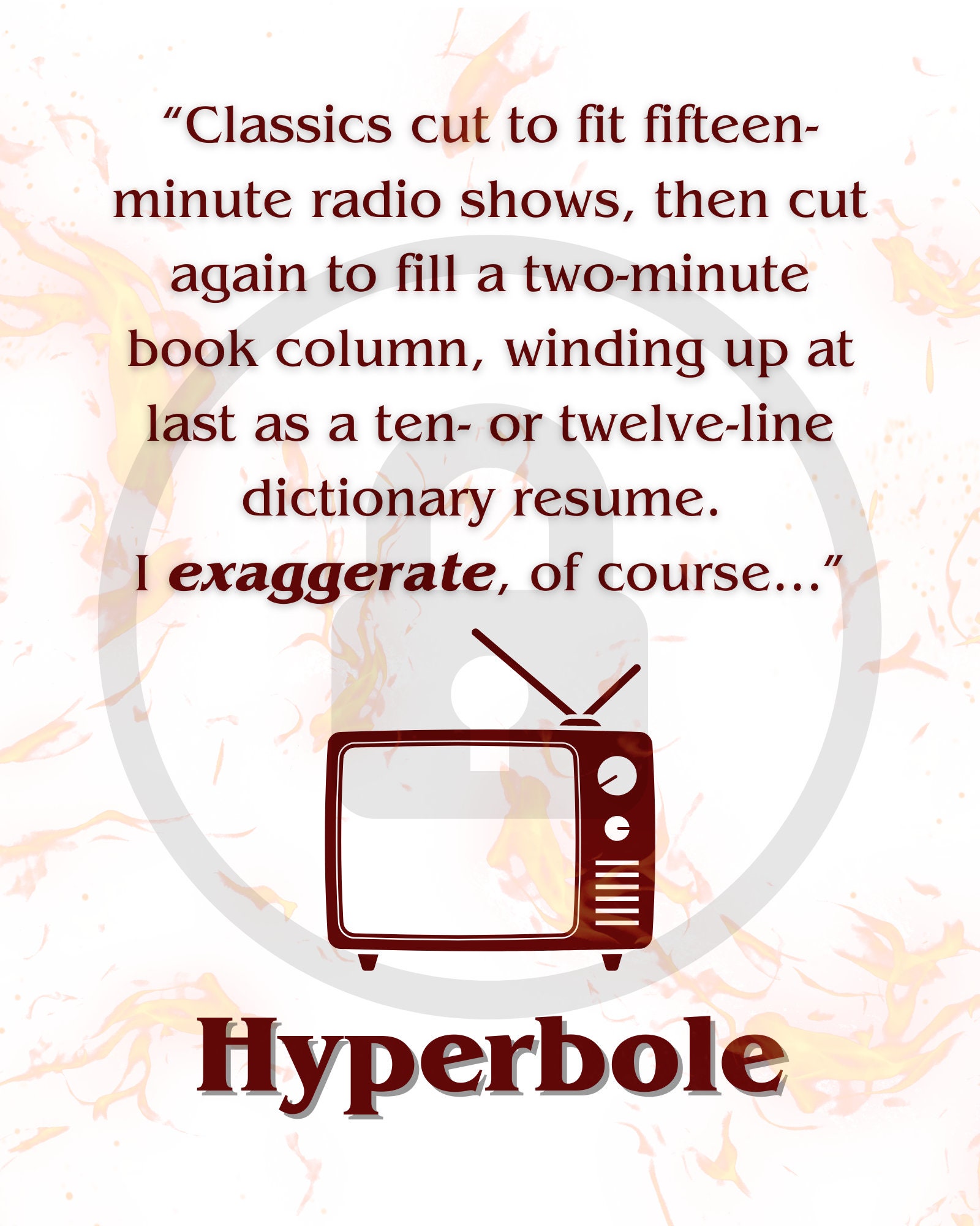 Fahrenheit 451 Figures of Speech Example Posters Figurative Language