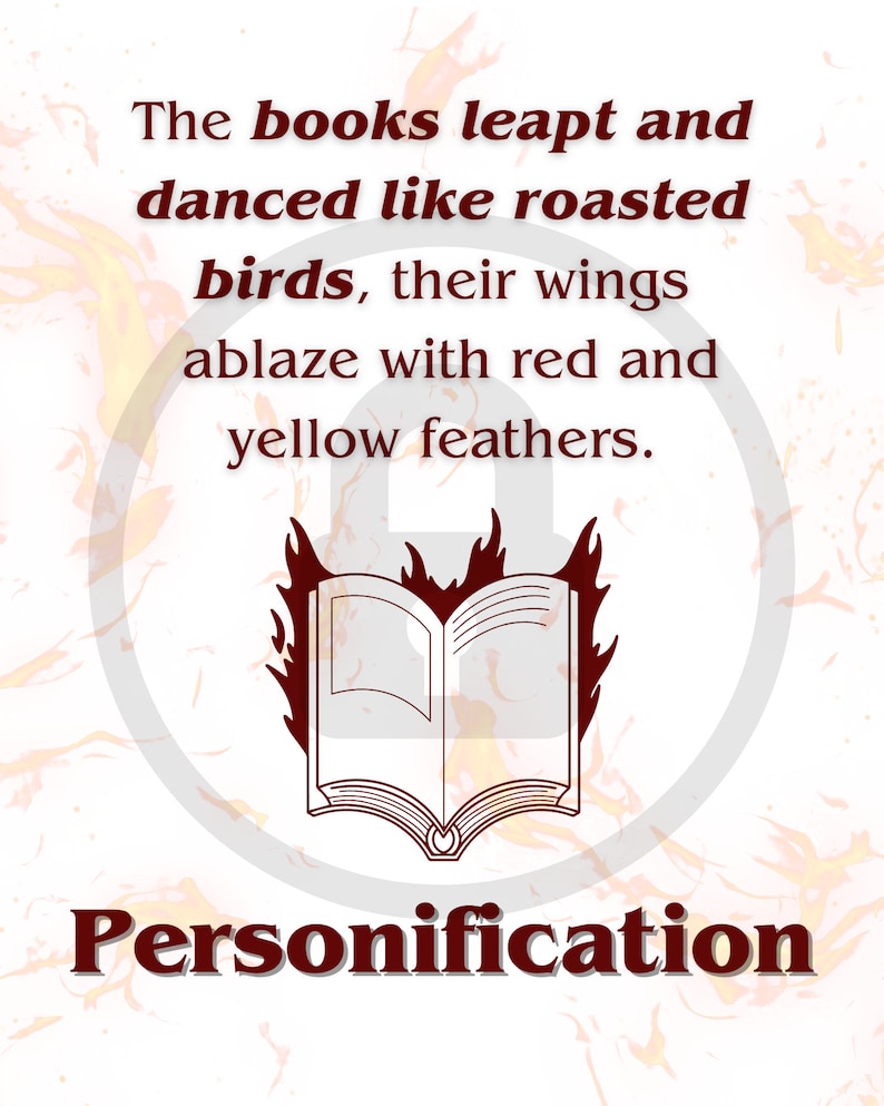 Fahrenheit 451 Figures of Speech Example Posters Figurative Language