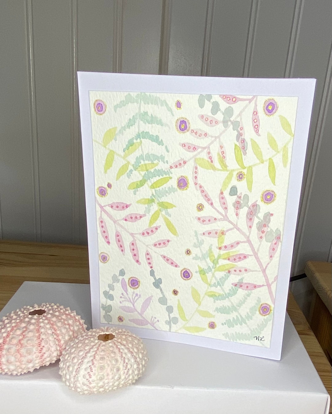 Pastel Garden Original Watercolor Greeting Card - Etsy