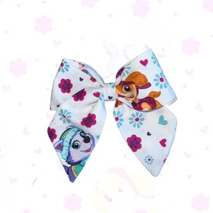 Inspired Paw Patrol Bows | Gift | Barrettes & Clips | Kids Hair Accessories | Favors | Gift | Birthdays | Cotton | Handmade