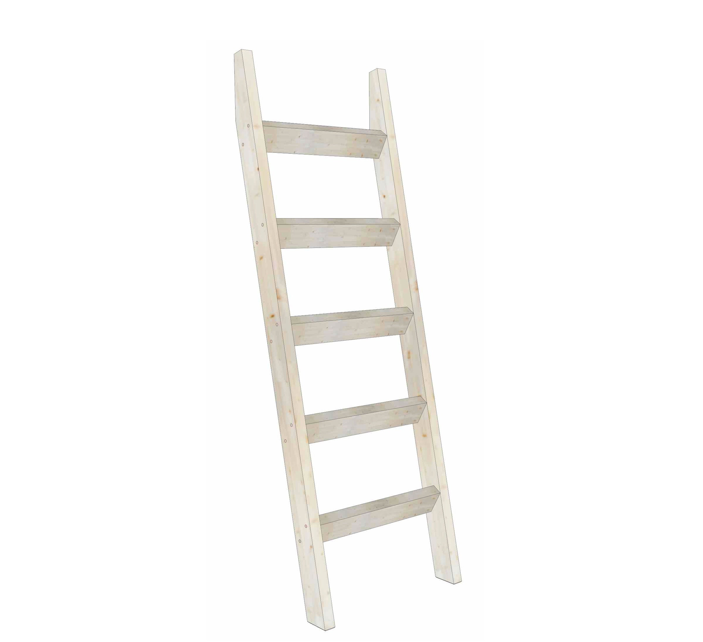 Rustic Farmhouse Decorative Wood Ladder 1.625" Deep Ladder Multiple