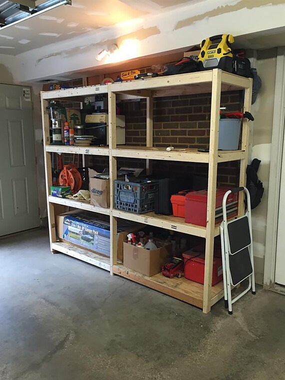 Garage Storage Shelves DIY Plan PDF File Only Etsy Australia