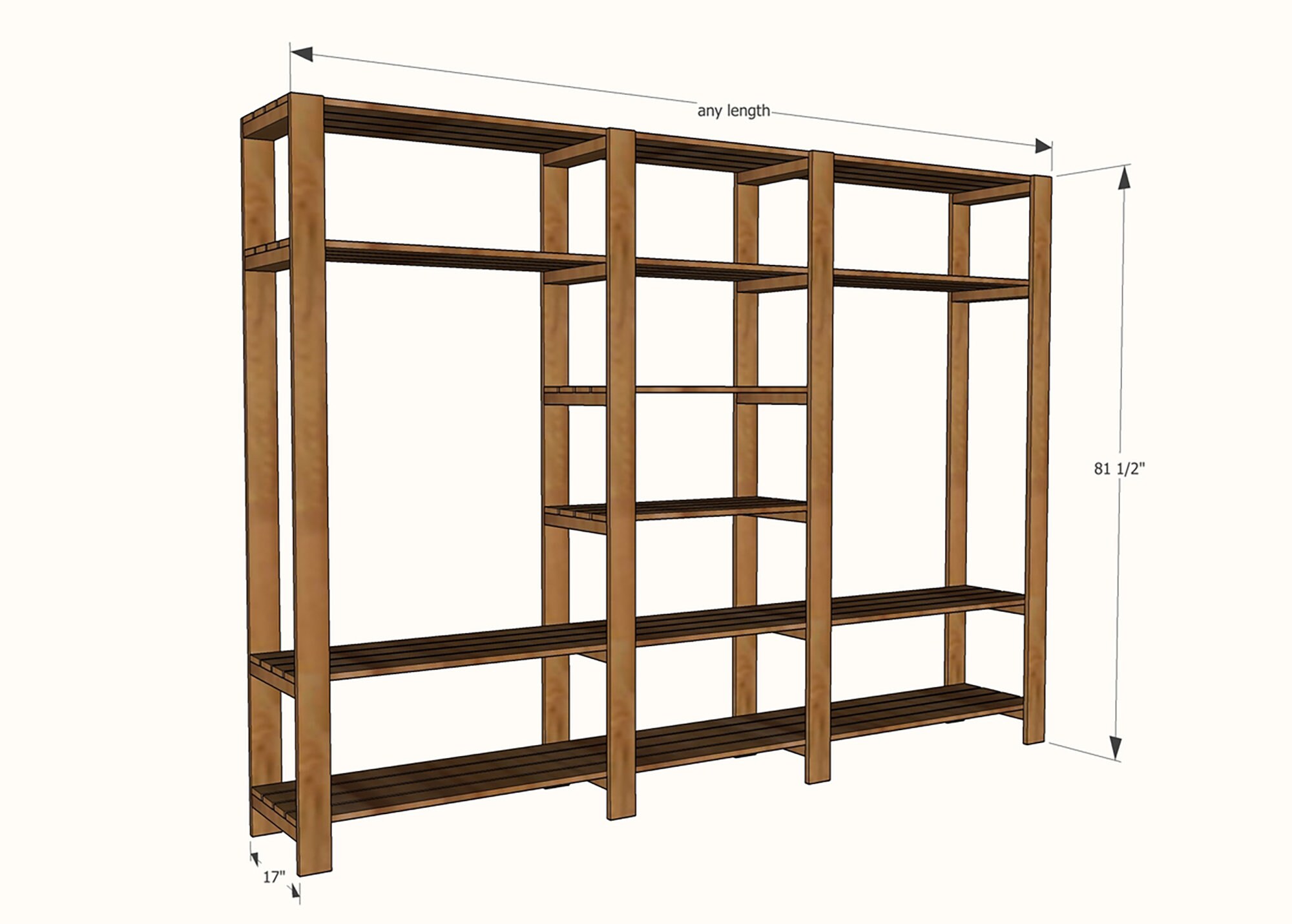 Wood Closet Shelving DIY Plan PDF File Only Etsy