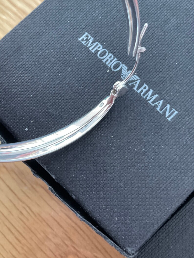 armani earrings silver
