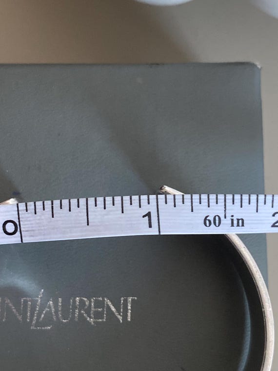 Very Rare solid silver YSL cuff bangle, Genuine, … - image 14