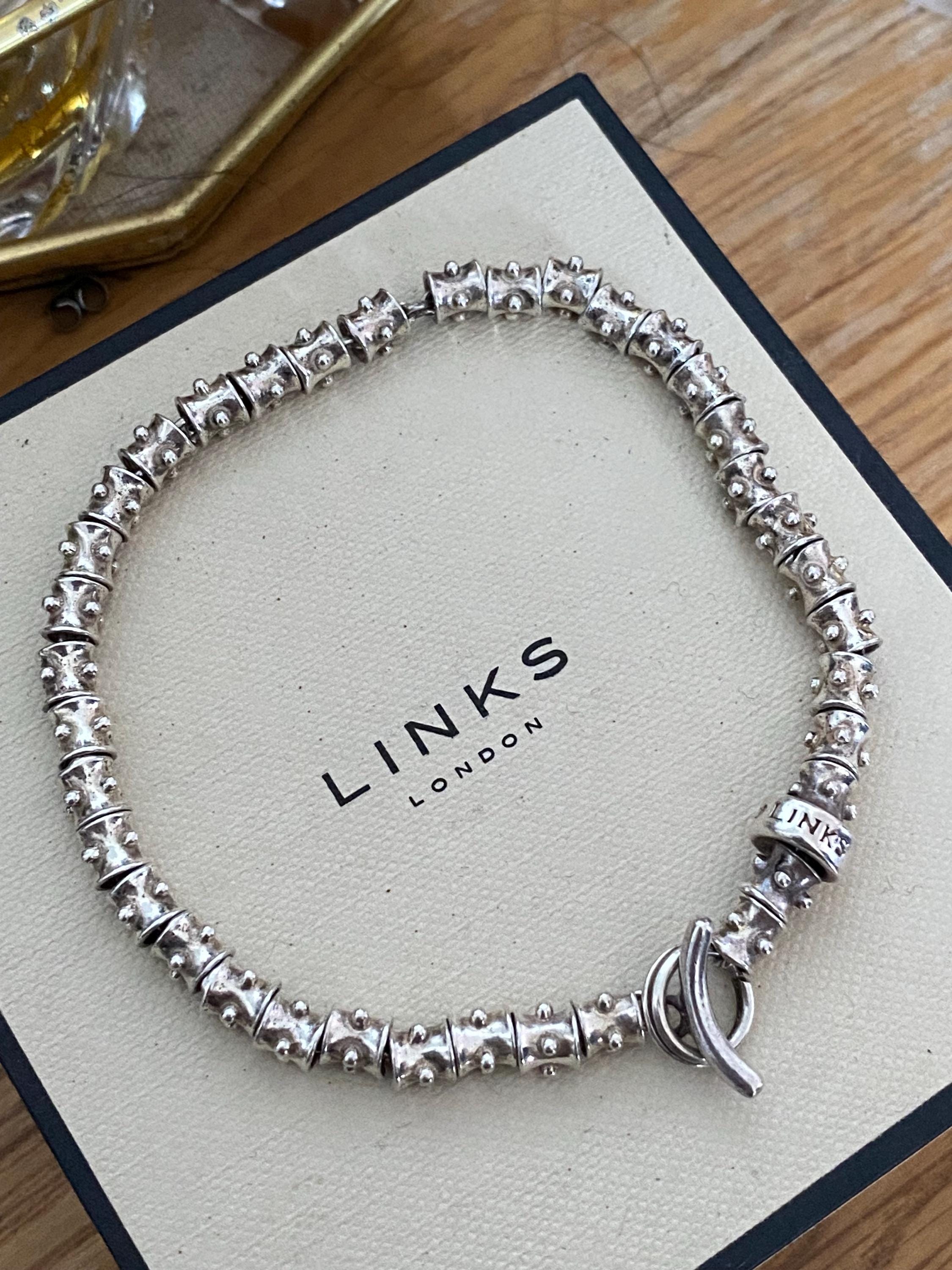LINKS リンクスロンドンLONDON ビーズブレスレット 美しいLinks of London Allsortsチューブビーズトグルブレスレット