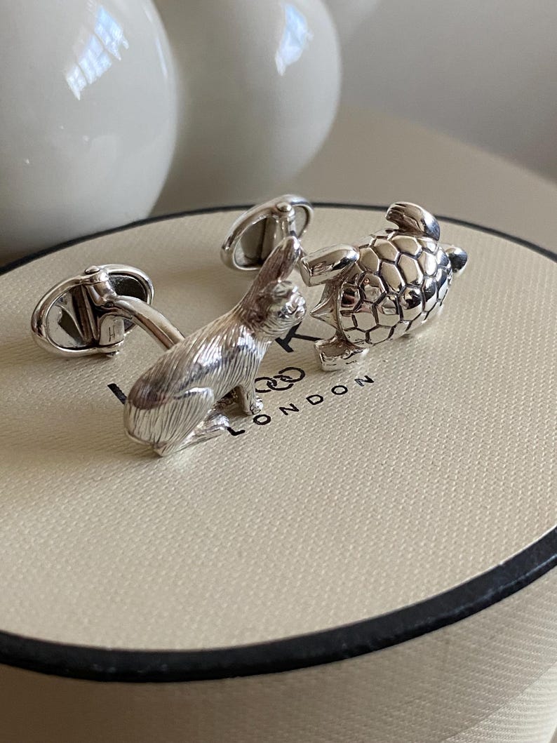Shell Cufflinks Fantastic Links of London Tortoise and Hare Cufflinks, Sterling Silver ...