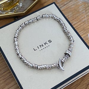 Piękna bransoletka z koralikami typu toggle marki Links of London Allsorts, srebro próby 925, cecha probiercza, oryginalna, zapakowana w pudełko