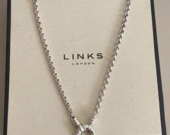 Genuine LINKS OF LONDON Sterling Silver Hallmarked Belcher Necklace With Box