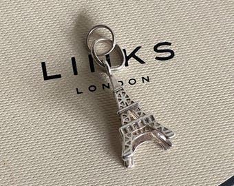 Beautiful genuine hallmarked Links of London sterling silver Eiffel Tower charm, Rare, Vintage, great gift!