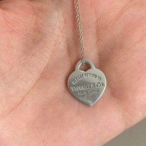 Tiffany and co small heart silver necklace