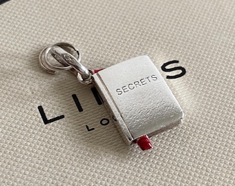 Beautiful genuine rare hallmarked Links of London sterling silver Book of secrets charm, Vintage, Very Rare
