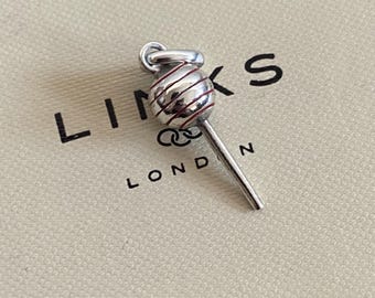 Gorgeous Links of London Sterling Silver and enamel lollipop Charm, Assay Hallmarked, Vintage