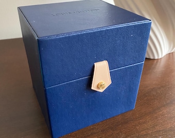 Rare Louis Vuitton leather navy jewellery box
