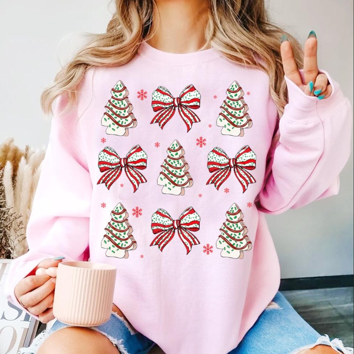 Christmas Coquette Bow Png, Tree Cake Bow Png, Merry Christmas Png